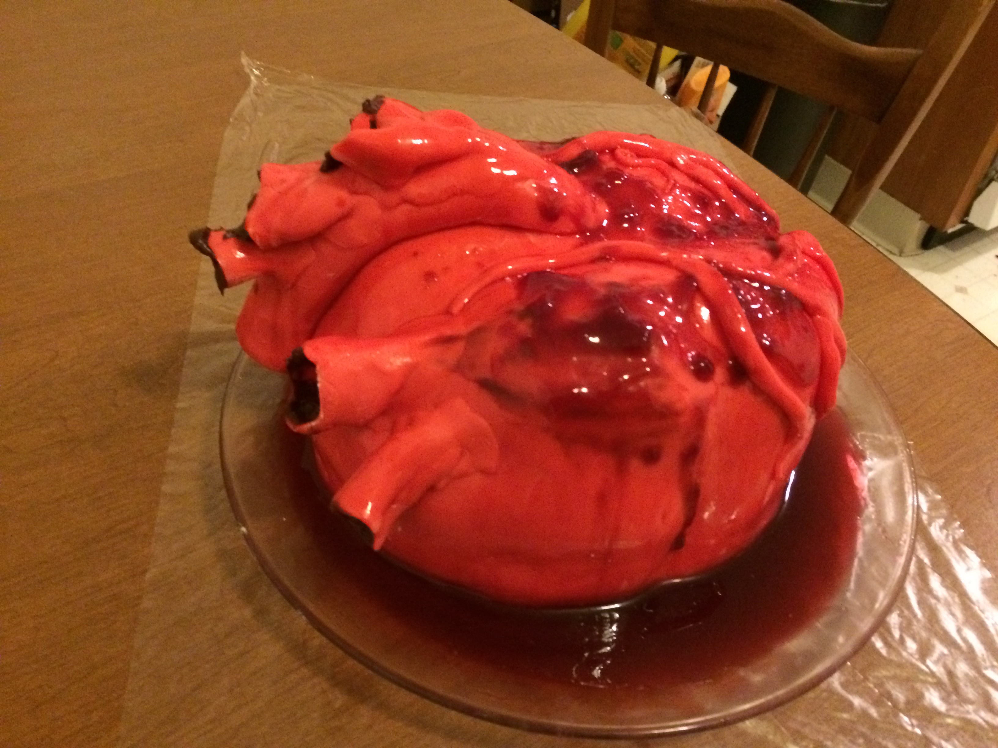 Human Heart Cake left side view